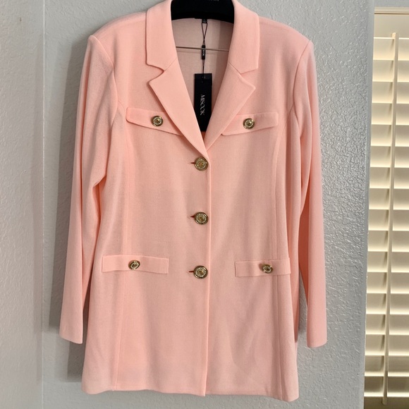 Misook Jackets & Blazers - Vintage Misook Pink And Gold Blazer